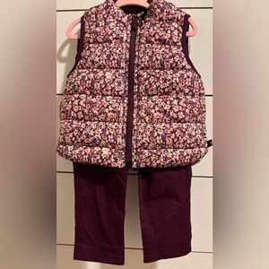 Gap Puffer Vest & Cargo Pants l Toddler Girl